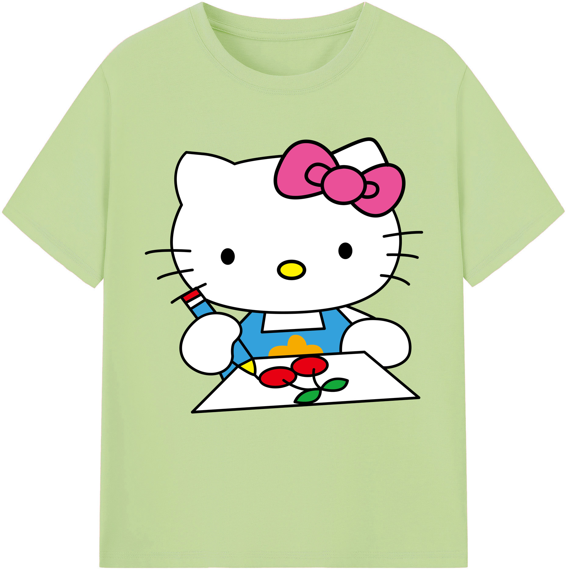 （画像用） Hello Kitty ハローキティ 綿100％半袖Tシャツ（フロントプリント）